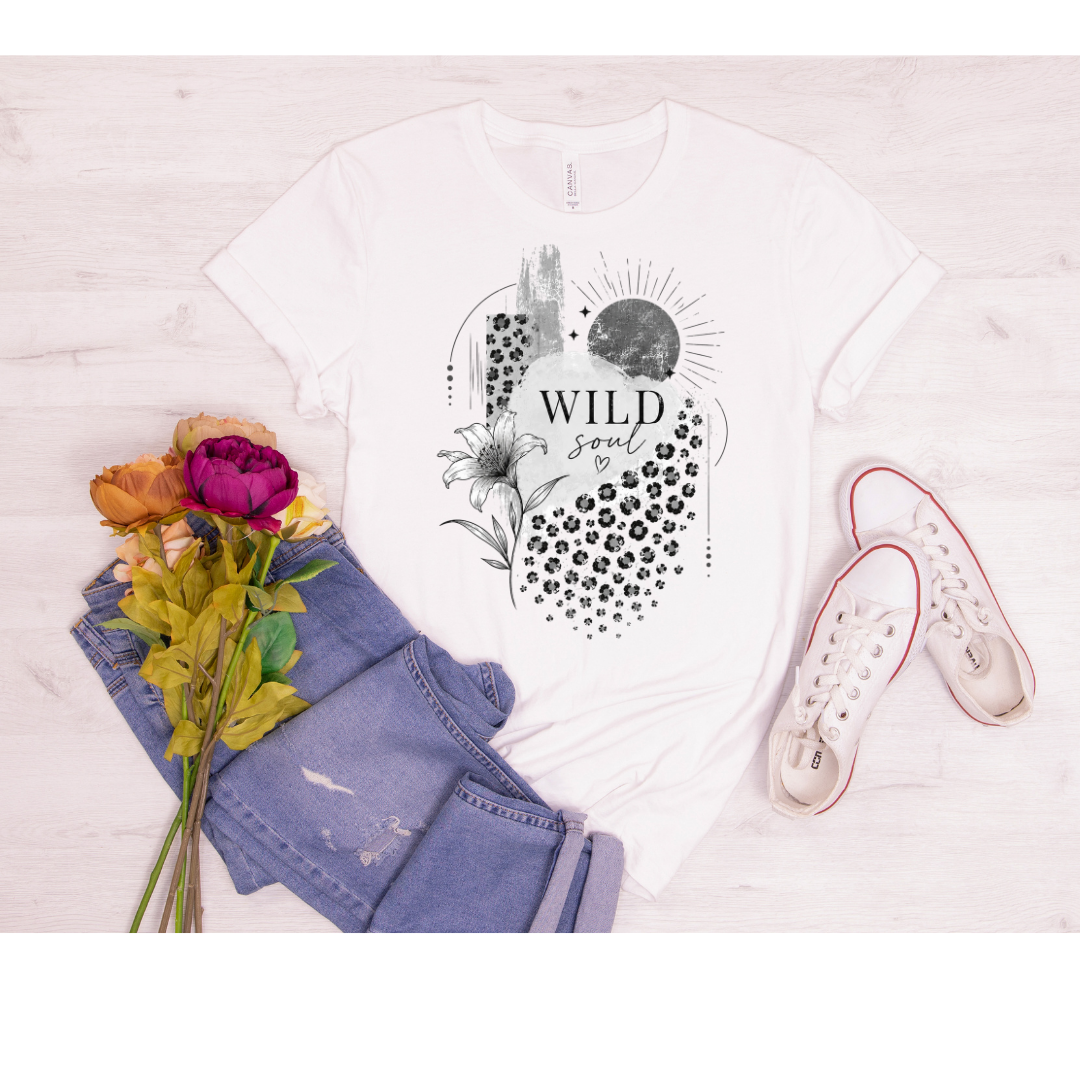 Bügelbild Leo Wild Soul Schwarz weiß
