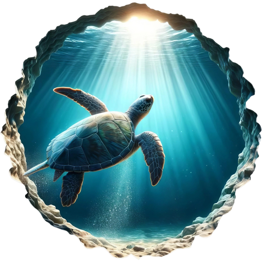 Bügelbild 3D Schildkröte #10 Fylou's Style