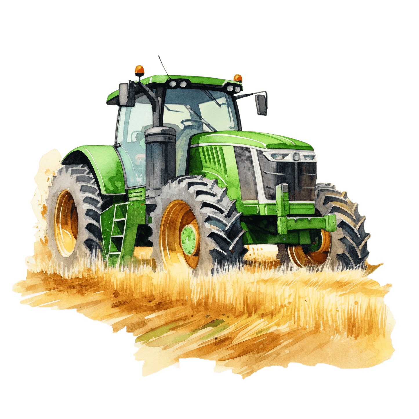 Iron-on Transfer Watercolor Farm Tractor #8
