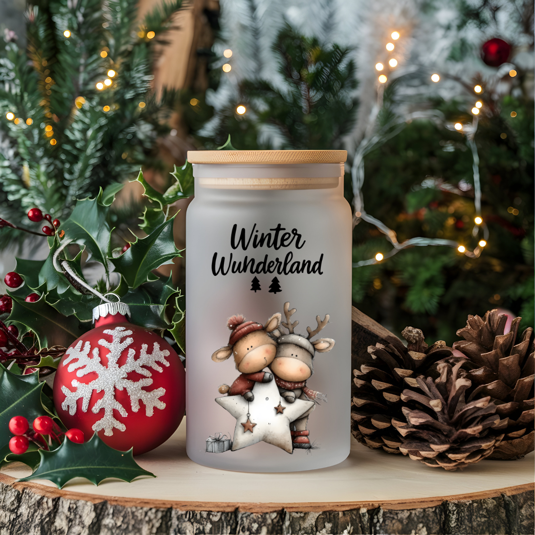 A4 Bogen Rub ON Sticker Weihnachten, Elch, randlose Rubons