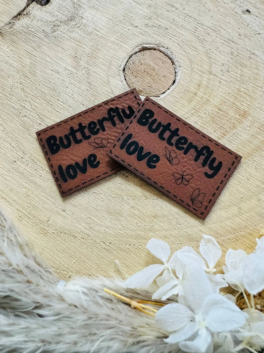 Kunstleder Label Butterfly love Fylou's Style