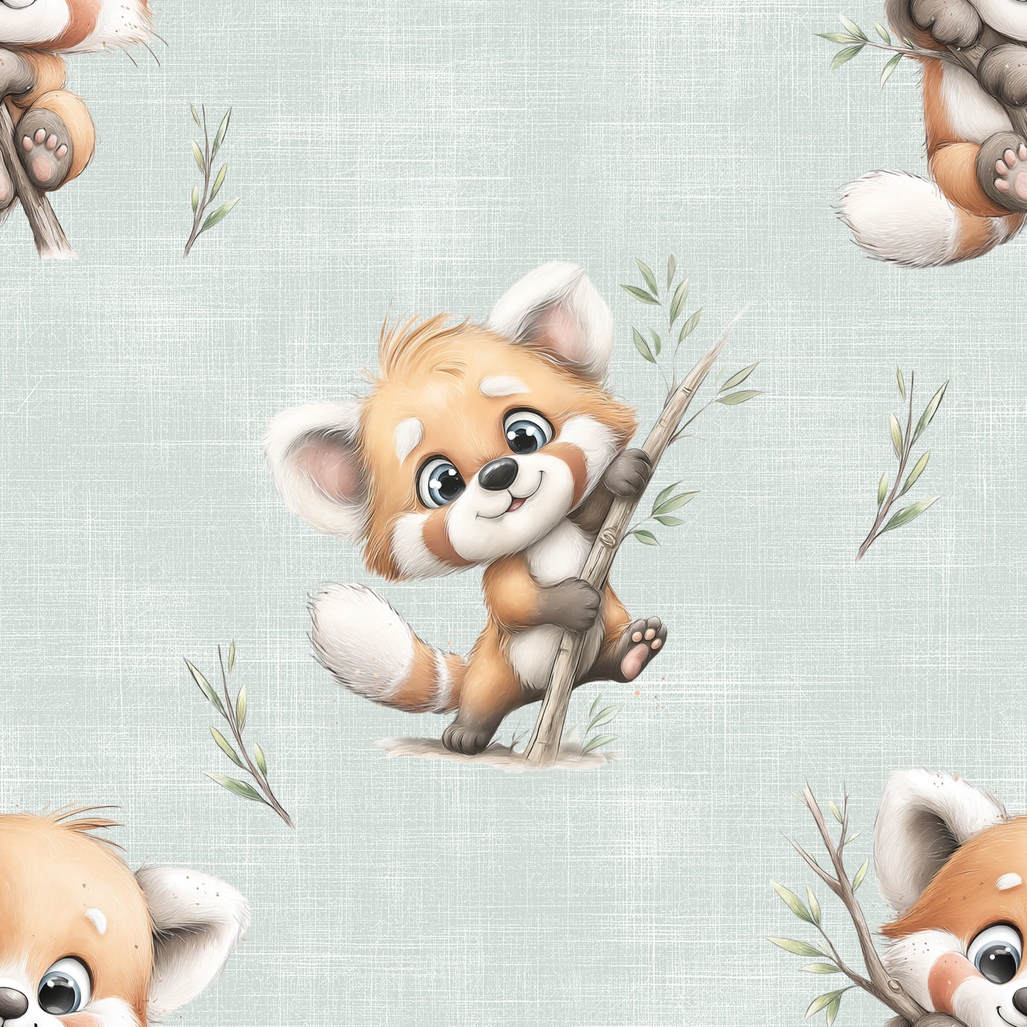 Kinderstoff Roter Panda