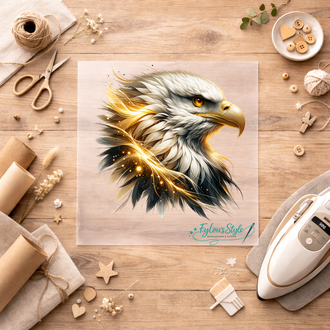 Bügelbild Magischer Goldener Adler #1