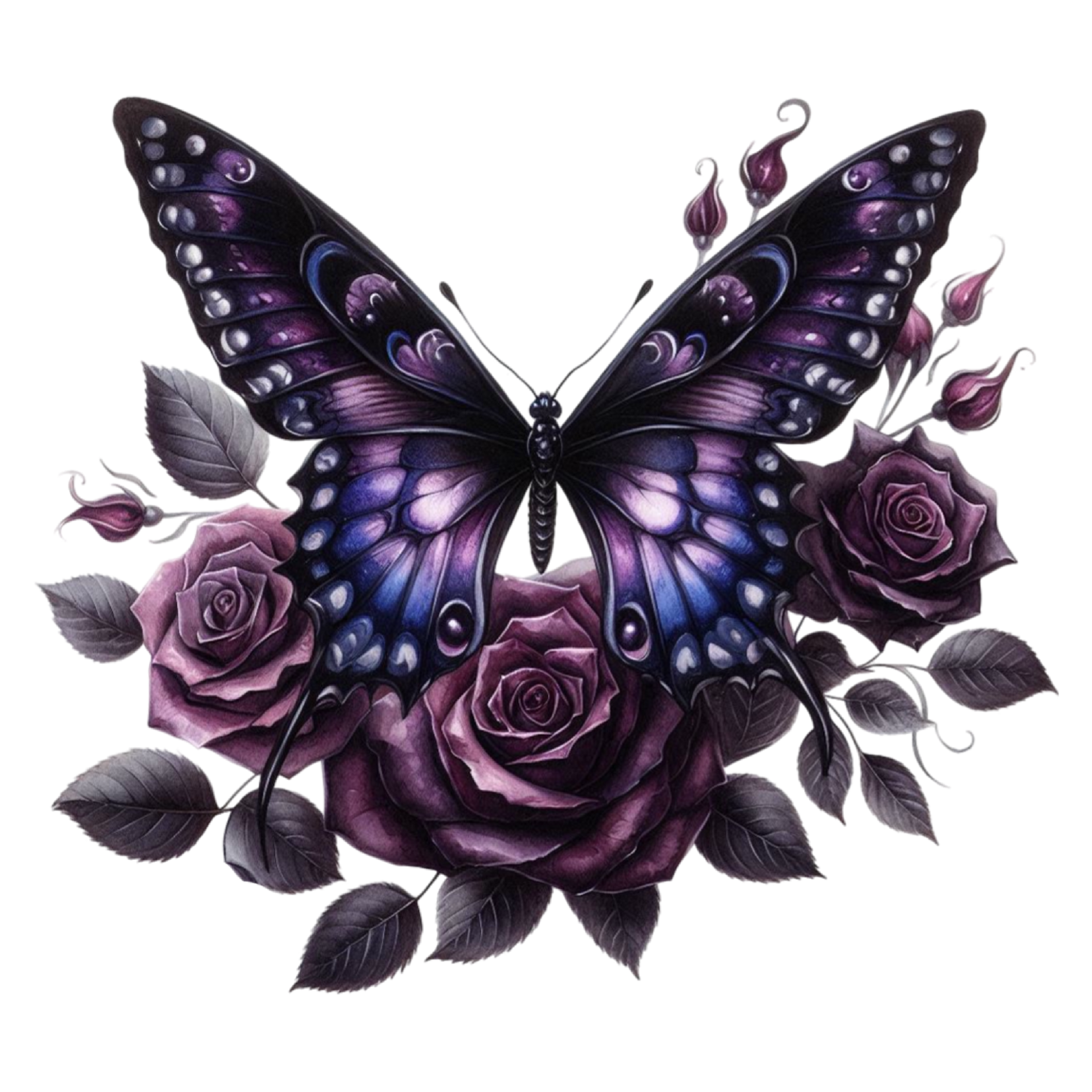 Bügelbild Gothic Sommer Schmetterling #13 Fylou's Style
