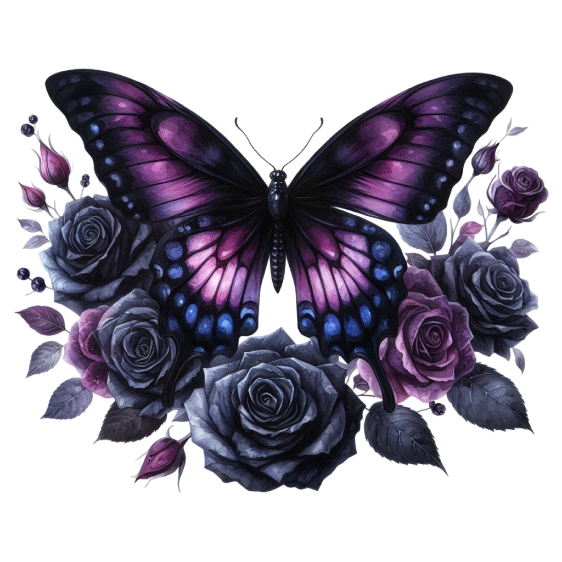 Bügelbild Gothic Sommer Schmetterling #16 Fylou's Style