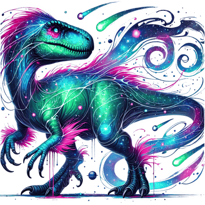 Bügelbild Galaxy Dino #1