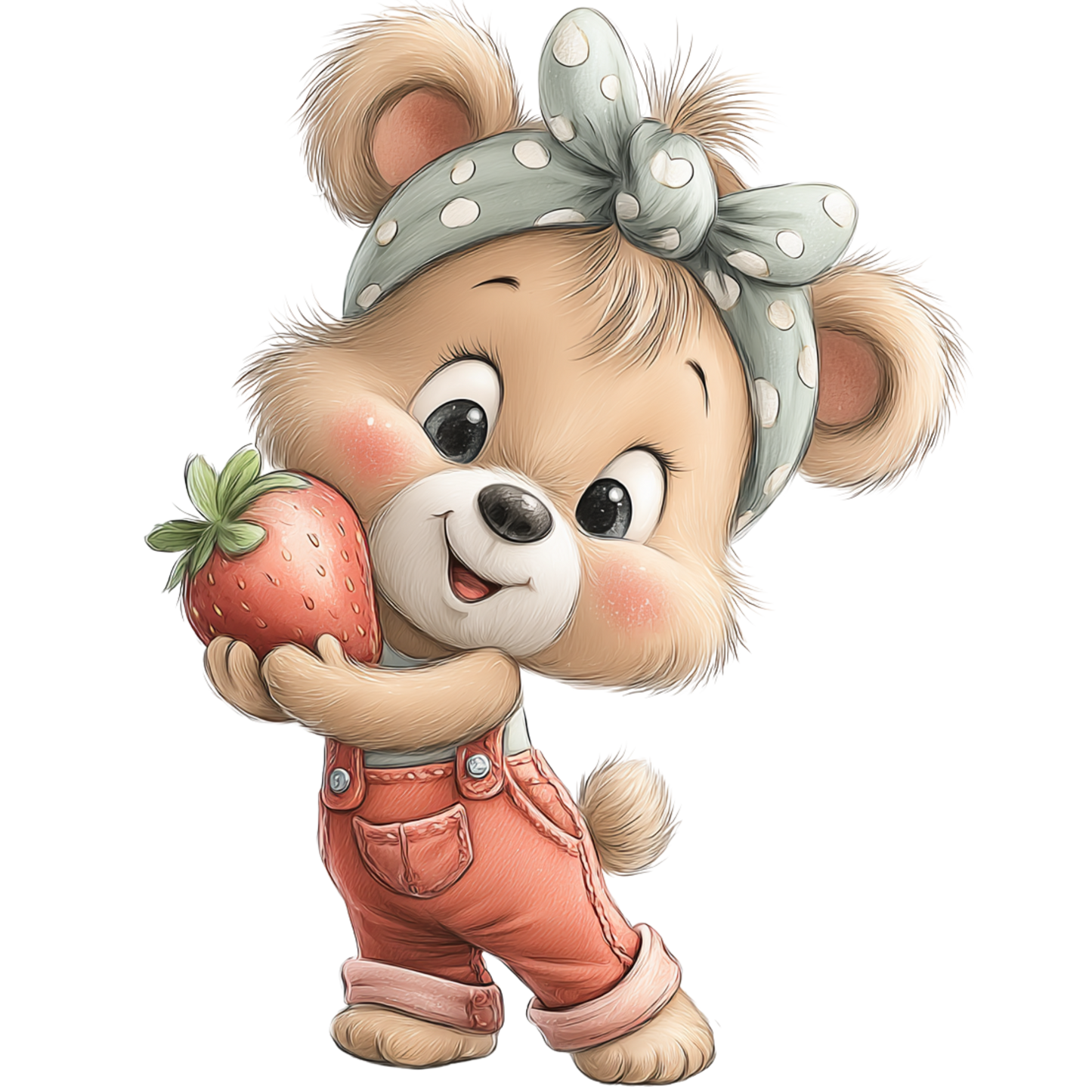 Bügelbild Erdbeerbärchen