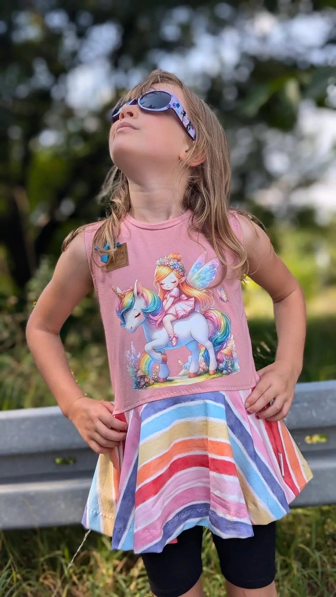 Bügelbild kleine Fee mit Einhorn #25 Fylou's Style