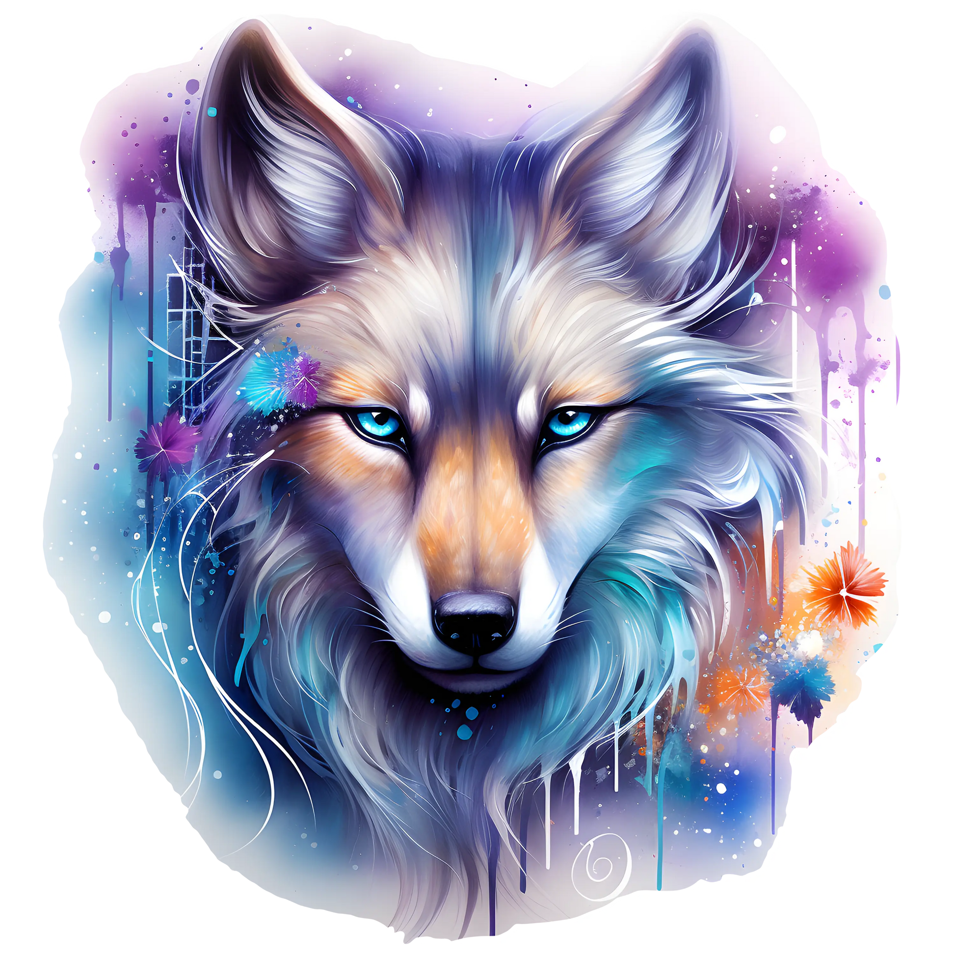 Bügelbild bezaubernder Wolf #1 Fylou's Style