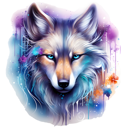 Bügelbild bezaubernder Wolf #1 Fylou's Style