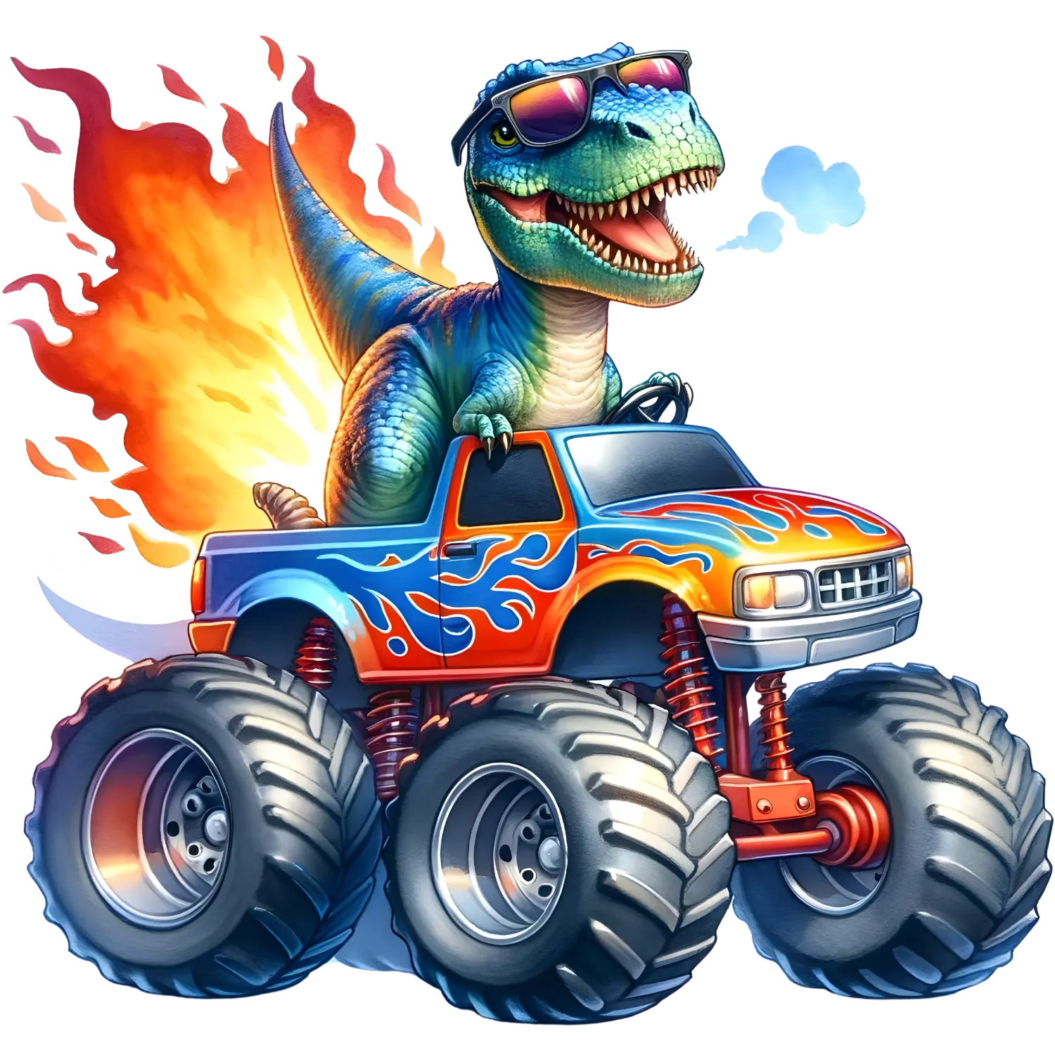 Bügelbild  Dino Monstertruck #2 Fylou's Style
