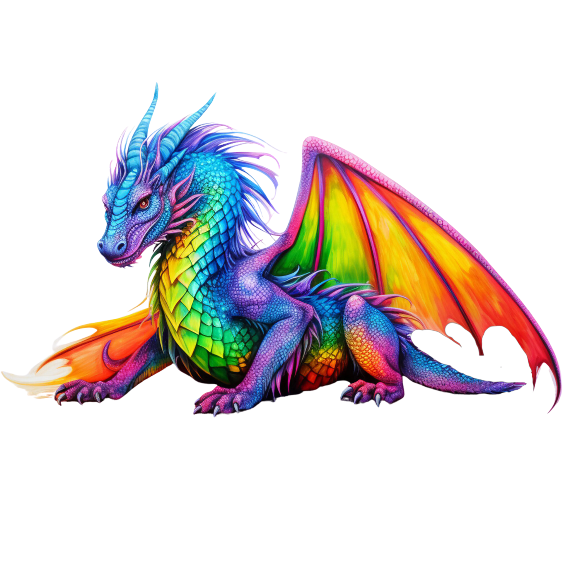 Bügelbild Rainbow Drache #7 Fylou's Style
