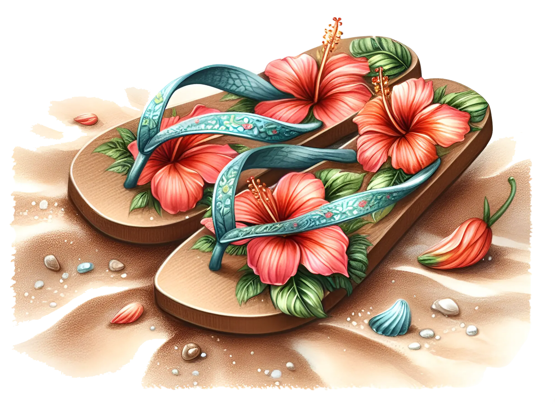 Bügelbild Summer Flip Flops Fylou's Style