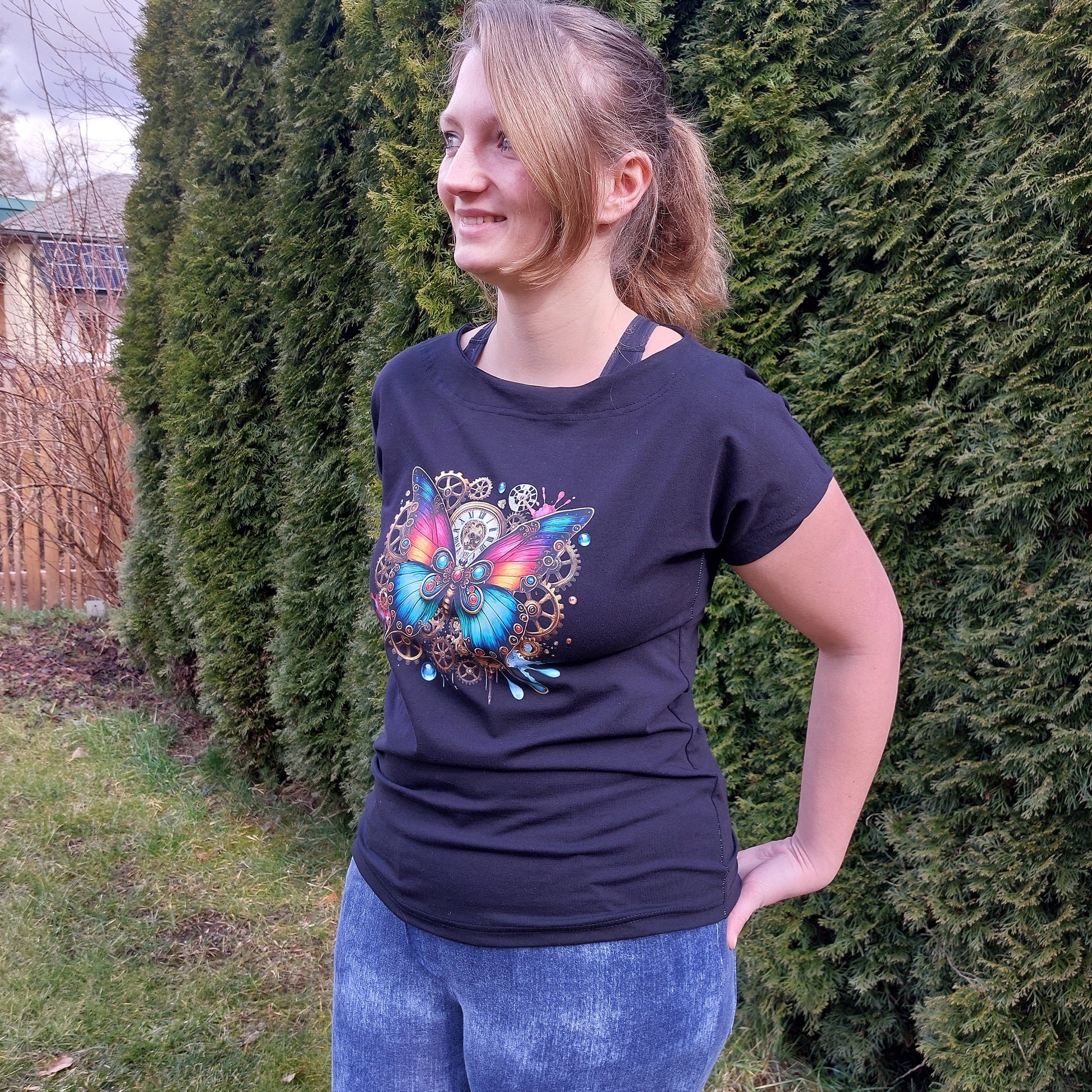 Bügelbild Steampunk Schmetterling #4 Fylou's Style