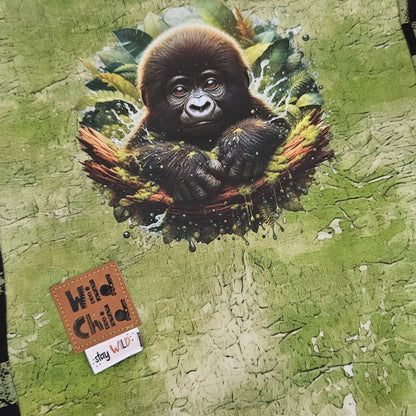 Bügelbild Regenwald kleiner Gorilla #2 Fylou's Style