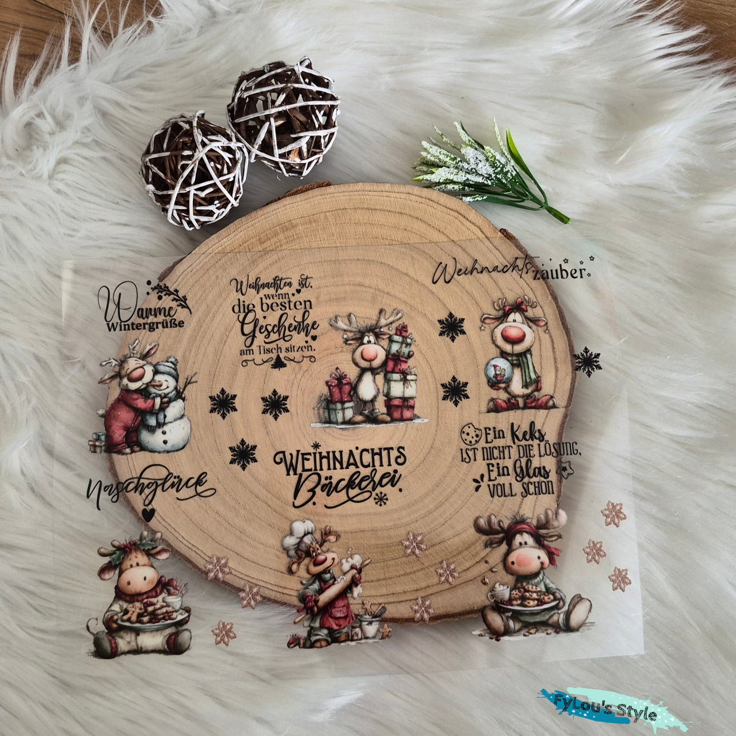 Rub on druck a4 Weihnachten