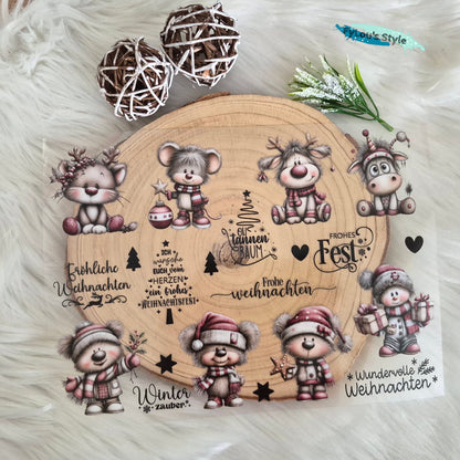 Rub on druck a4 Weihnachten