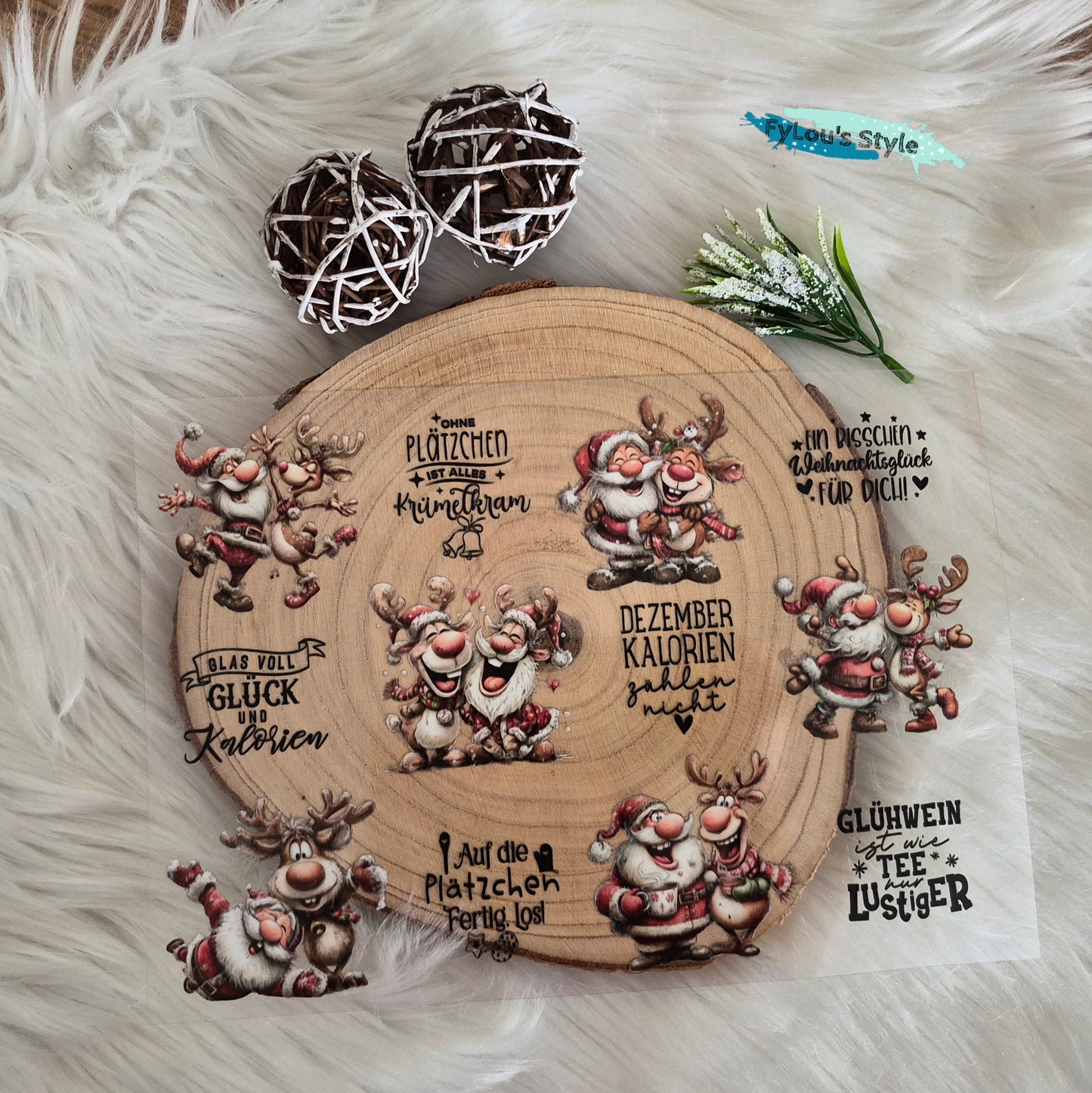 Rub on druck a4 Weihnachten