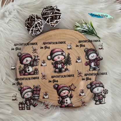 Rub on bogen druck schneemann