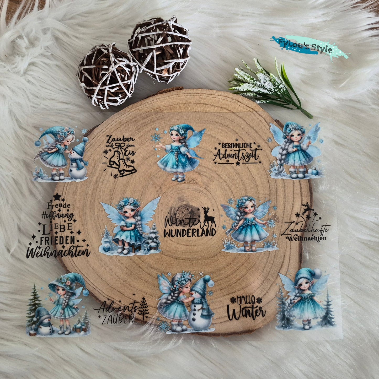 Rub on druck a4 Winter Fee