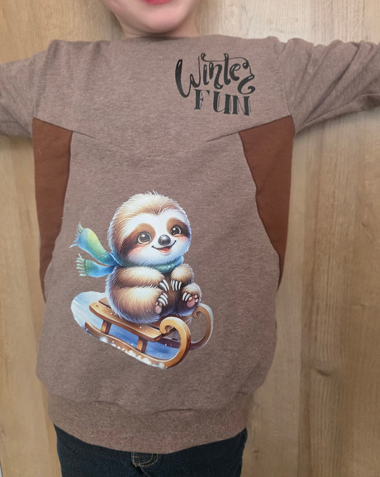 Bügelbild Winter Faultier #3