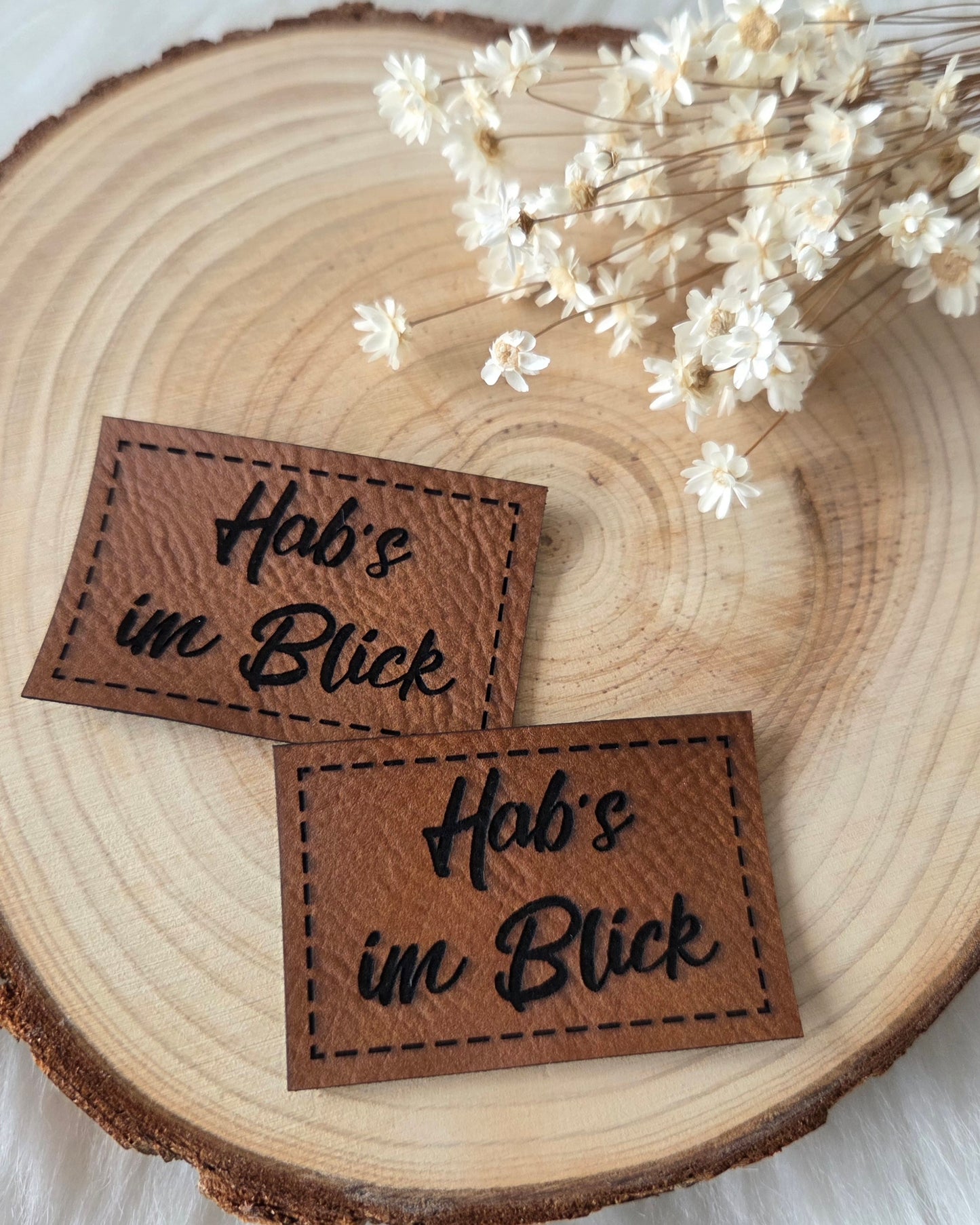 Kunstleder Label Hab's im Blick