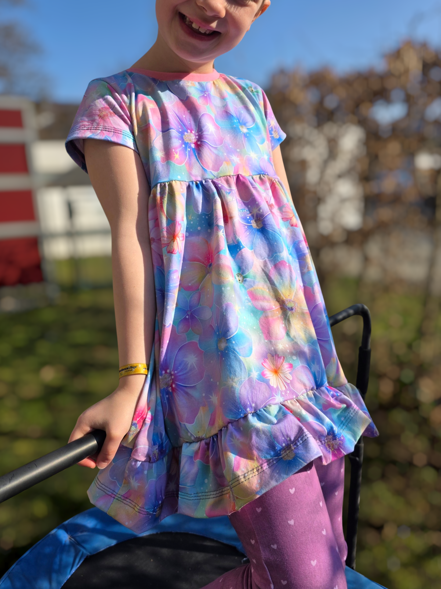 Bio Jersey Blumen Meer Überbreite