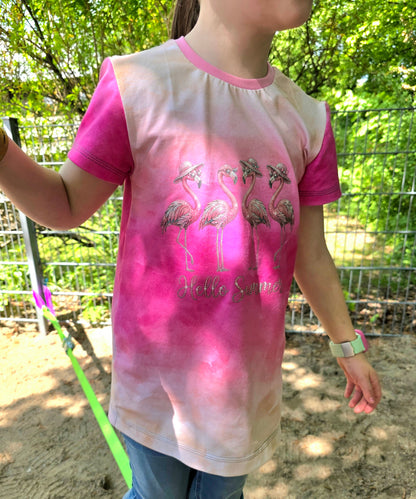 Bügelbild  Hello Summer Flamingo