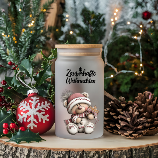 A4 Bogen Rub ON Sticker Weihnachten Bär, Winter, Sprüche, randlose Rubons