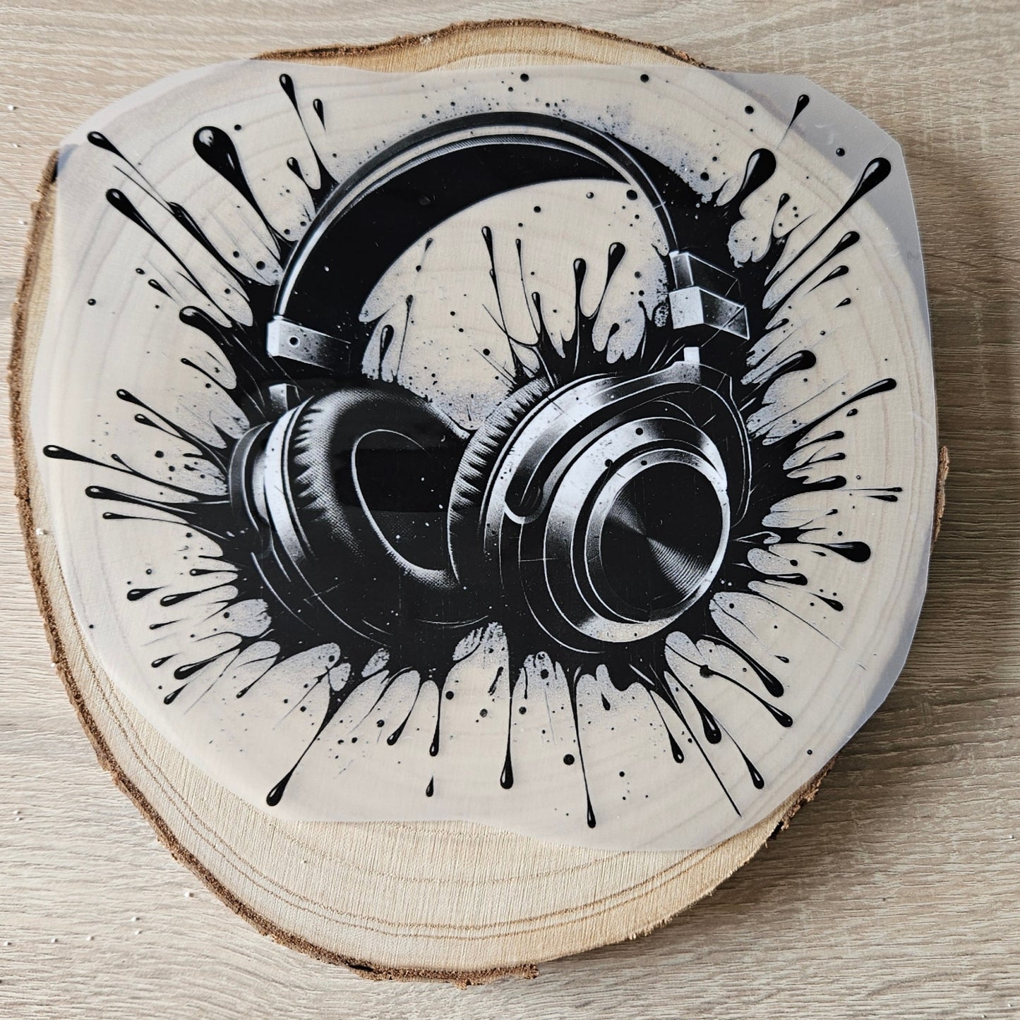 Iron-on Headphones Black #5