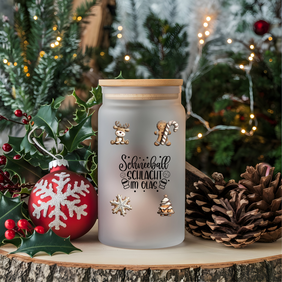 A4 Bogen Rub ON Sticker Weihnachtsbäckerei, Plätzchen, Lebkuchen, randlose Rubons