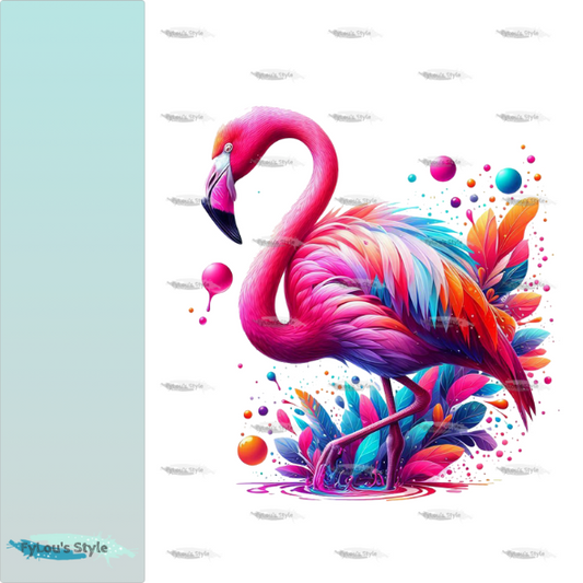 Bügelbild Flamingo Splash Fylou's Style