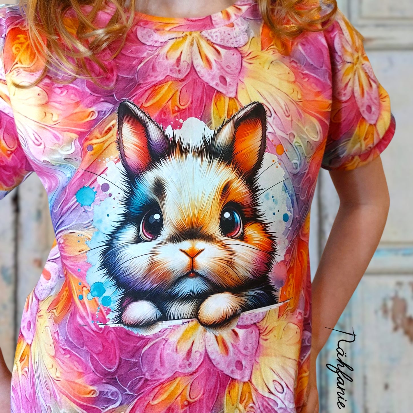 Bügelbild Guck Guck Hase #2