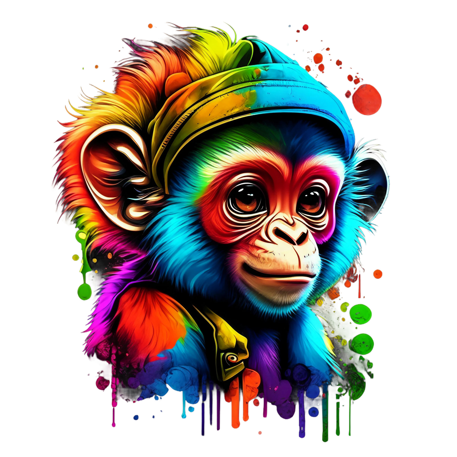 Bügelbild Colorful Monkey Fylou's Style