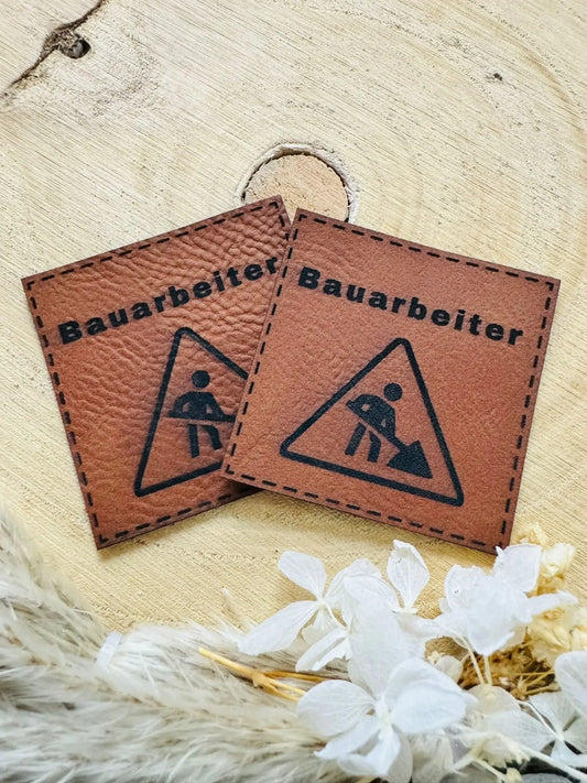 Kunstleder Label Bauarbeiter Fylou's Style
