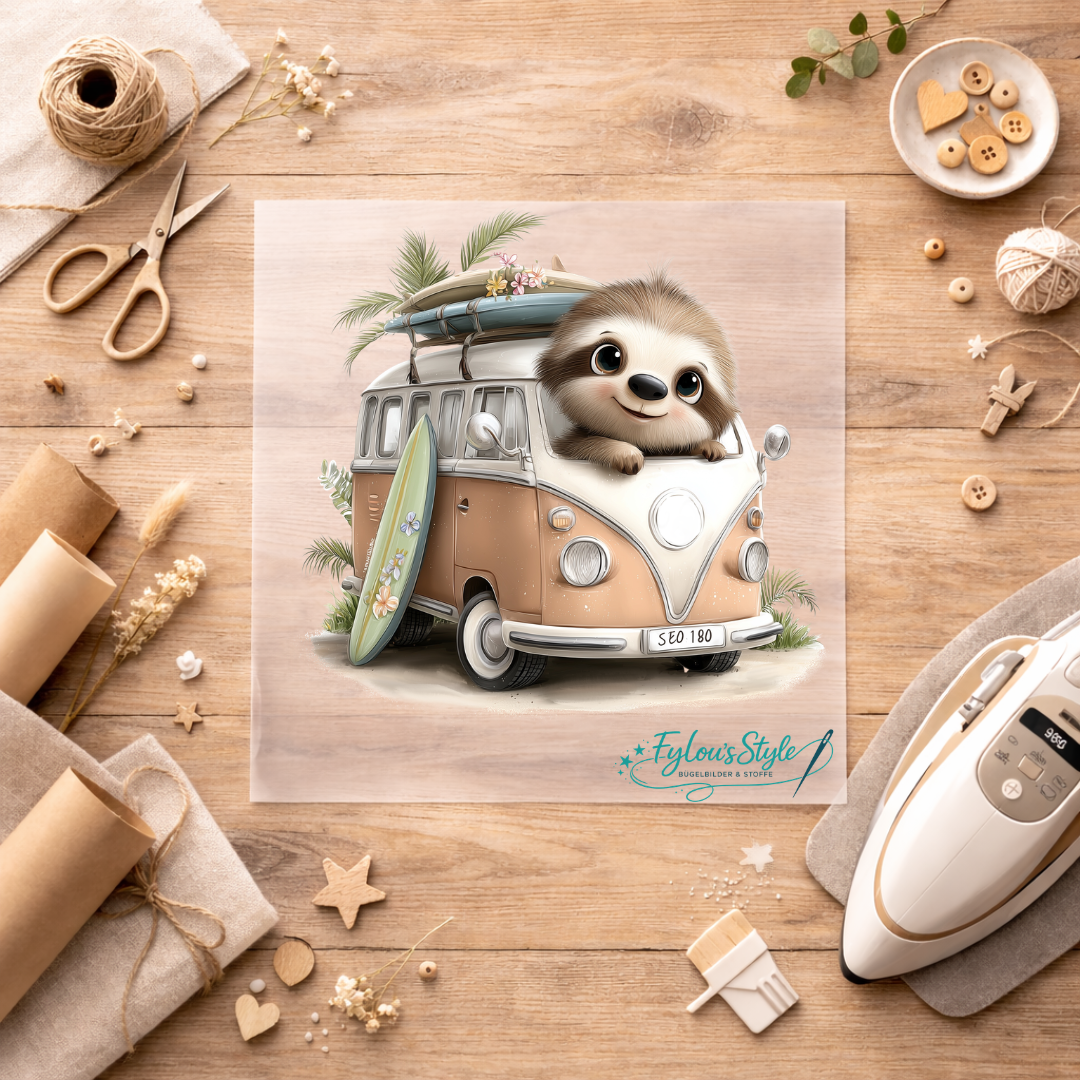 Bügelbild Bulli Fauli #1