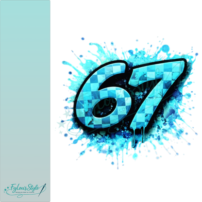 Bügelbild Style 67 Türkis