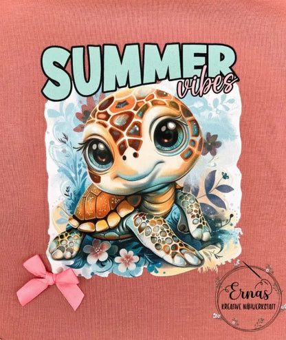 Bügelbild Summer Vibes Schildkröte Fylou's Style