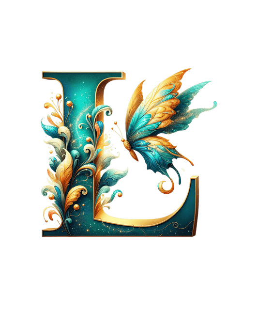 Iron-on Letter L Butterfly