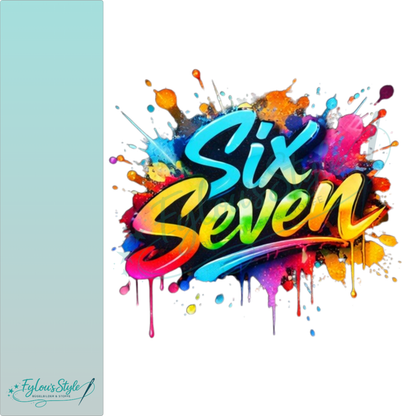 Bügelbild Style 67 Bunt Splash