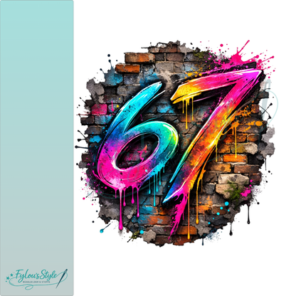 Bügelbild Style 67 Bunt Mauer