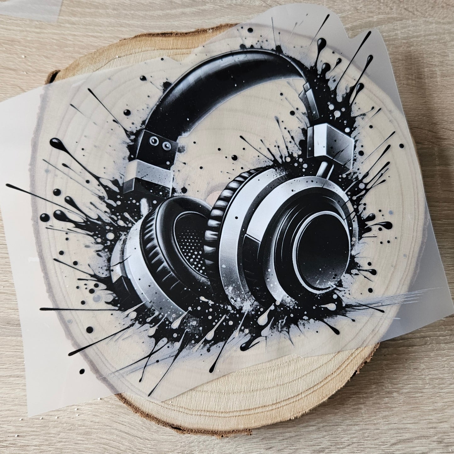 Iron-on Headphones Black #1