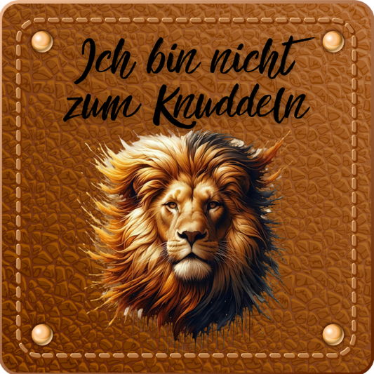 Bügellabel Löwe kuddeln