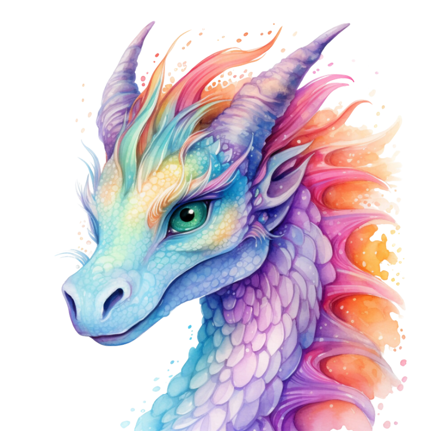 Bügelbild Rainbow Drache #5 Fylou's Style