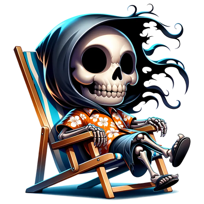 Bügelbild Grim Reaper im Urlaub #9 Fylou's Style