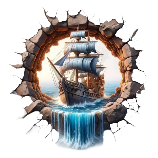 Bügelbild 3D Schiff #9 Fylou's Style