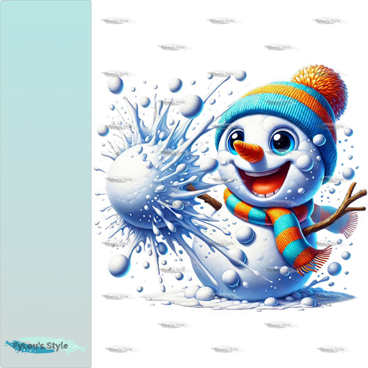 Bügelbild 3D Schneemann  #2
