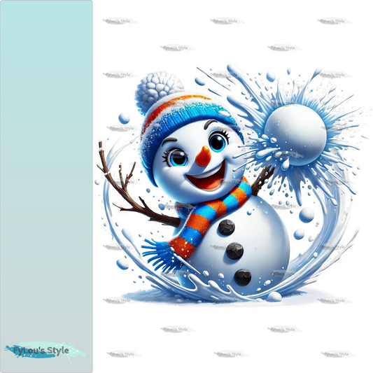Bügelbild 3D Schneemann  #3