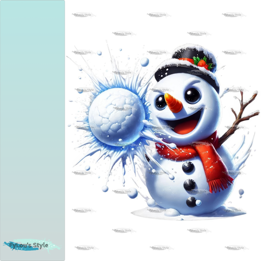 Bügelbild 3D Schneemann  #5