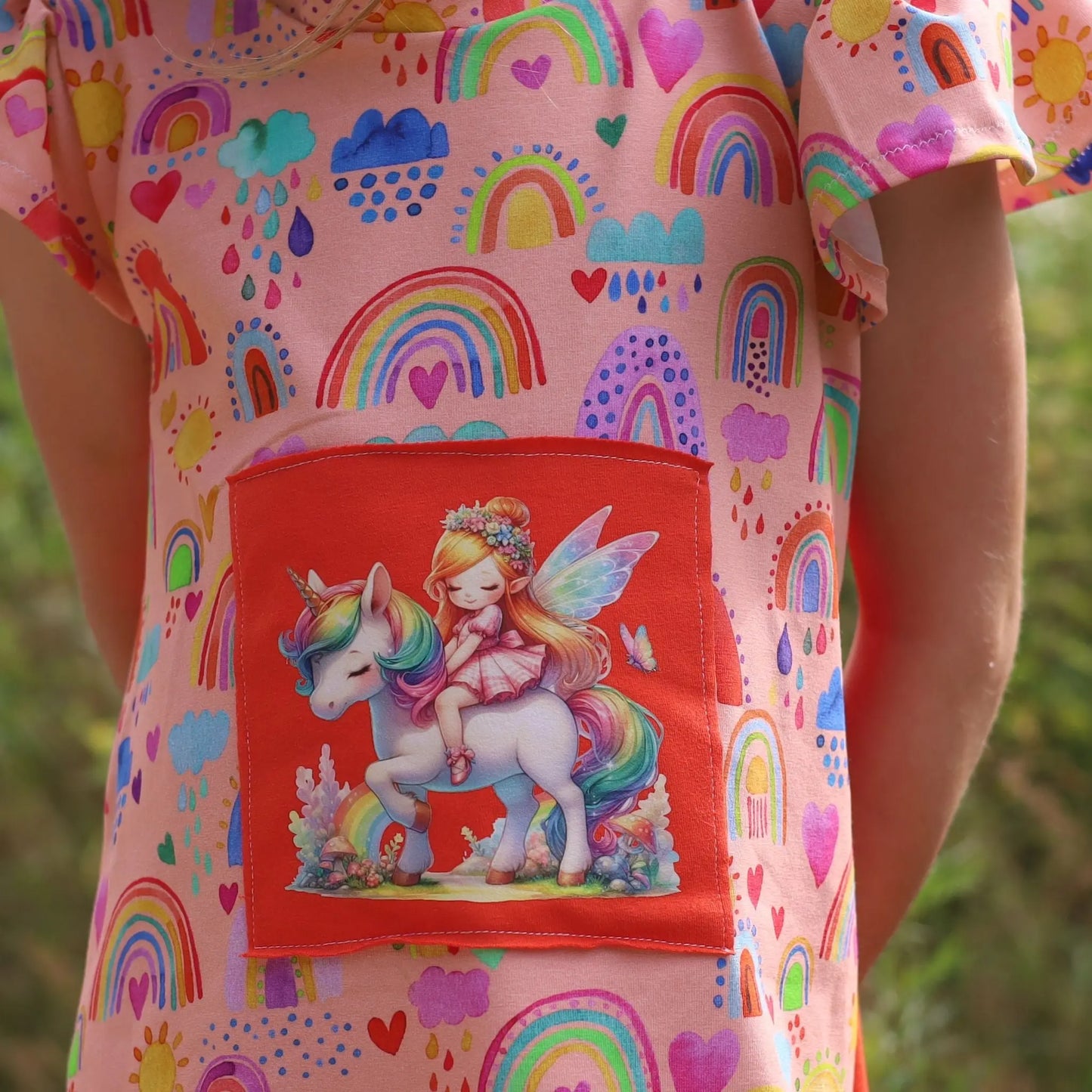 Bügelbild kleine Fee mit Einhorn #25 Fylou's Style